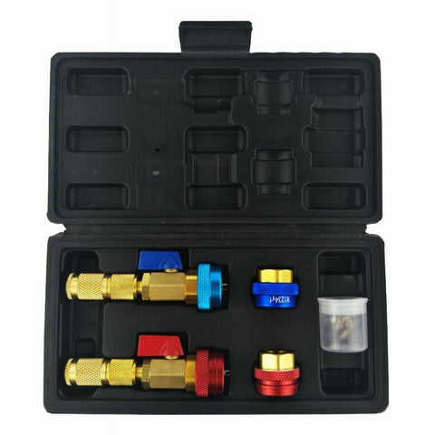 Sada rýchlospojok s ventilom pre klímu r1234yf a r134a