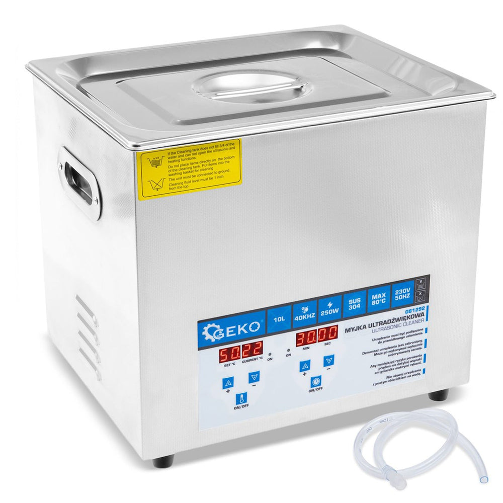 Ultrazvuková čistička 10l, 250W, Geko