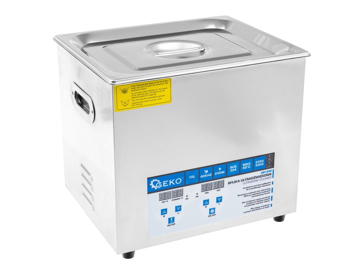 Ultrazvuková čistička 10l, 250W, Geko