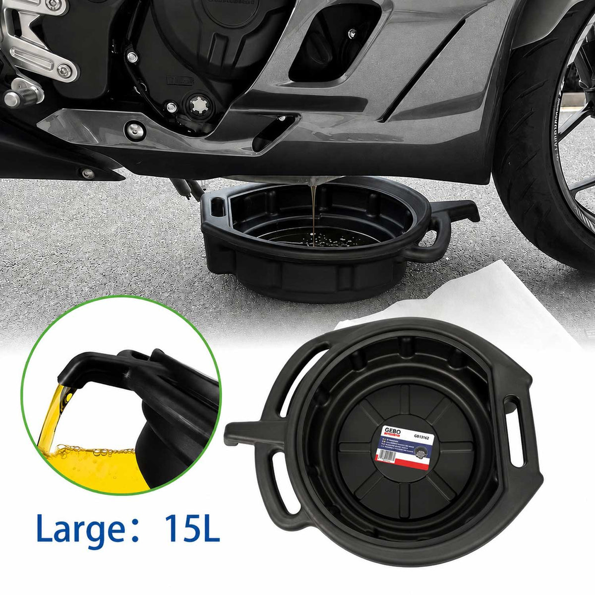 Zberná nádoba - vanička na olej 15l, Gebo Tools