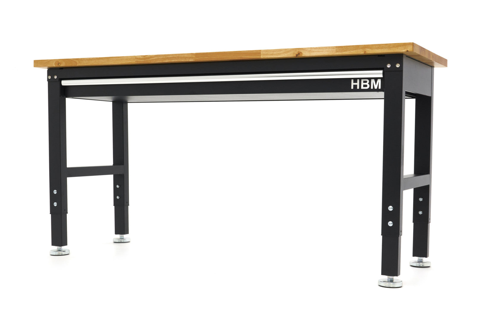 Výškovo nastaviteľný pracovný stôl s drevenou doskou 152cm HBM Machines