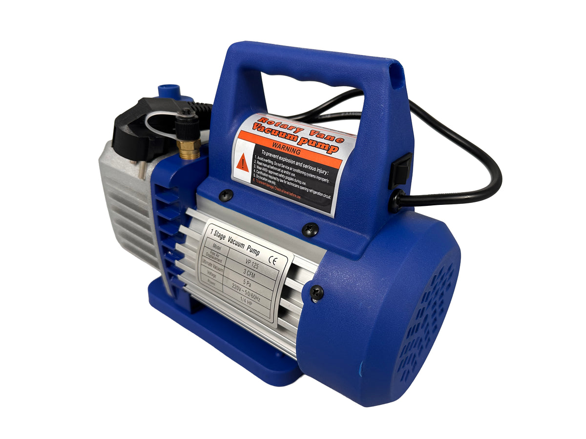 Vákuová pumpa pre klimatizáciu, jednostupňová, s manometrom, s 2 portmi, 60l/min, Gebo Tools