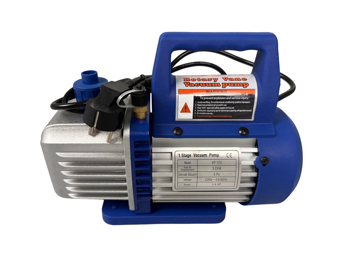 Vákuová pumpa pre klimatizáciu, jednostupňová, s manometrom, s 2 portmi, 60l/min, Gebo Tools