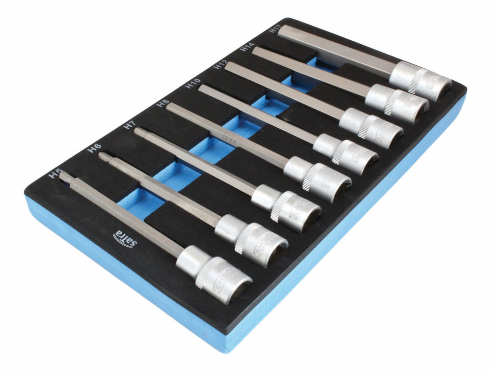 Vložka - výplň do zásuvky s bitmi Hex Imbus 1/2", dĺžka 140mm, 5 - 17mm, 8 dielov