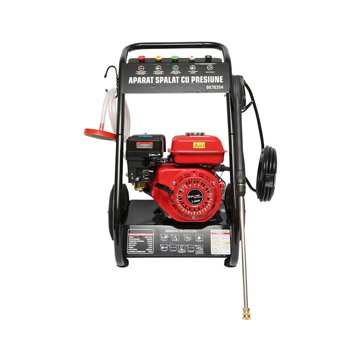 Vysokotlakový čistič 7,5HP 18MPa s hadicou a pištoľou Breckner Germany