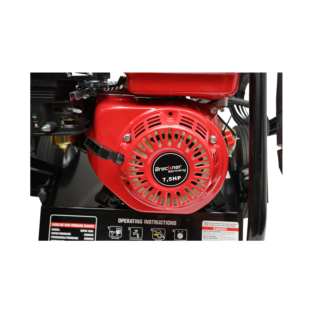 Vysokotlakový čistič 7,5HP 18MPa s hadicou a pištoľou Breckner Germany