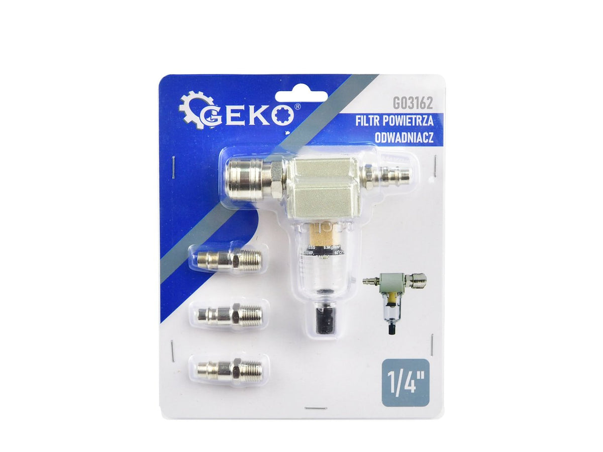 Vzduchový filter s odkaľovačom 1/4" Geko