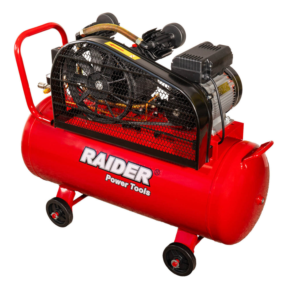 Vzduchový kompresor 100l, 2HP, 1,5kW, 170l/min, dvojpiestový, 8bar, 220V Raider