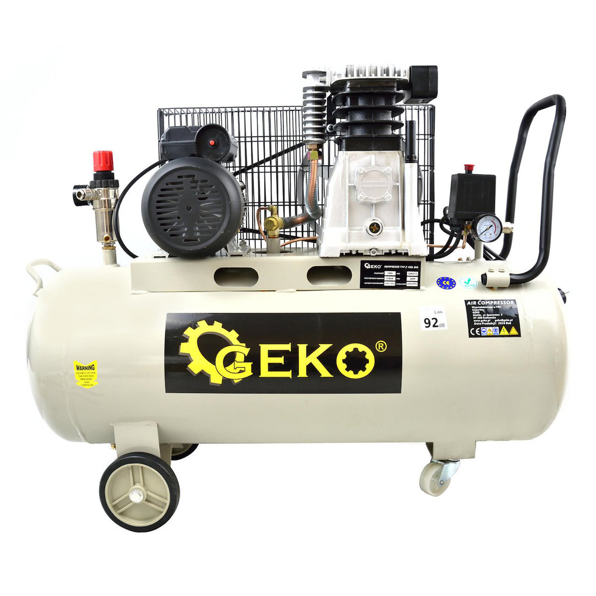 Vzduchový kompresor 100l, 420l/min, 220V, Geko