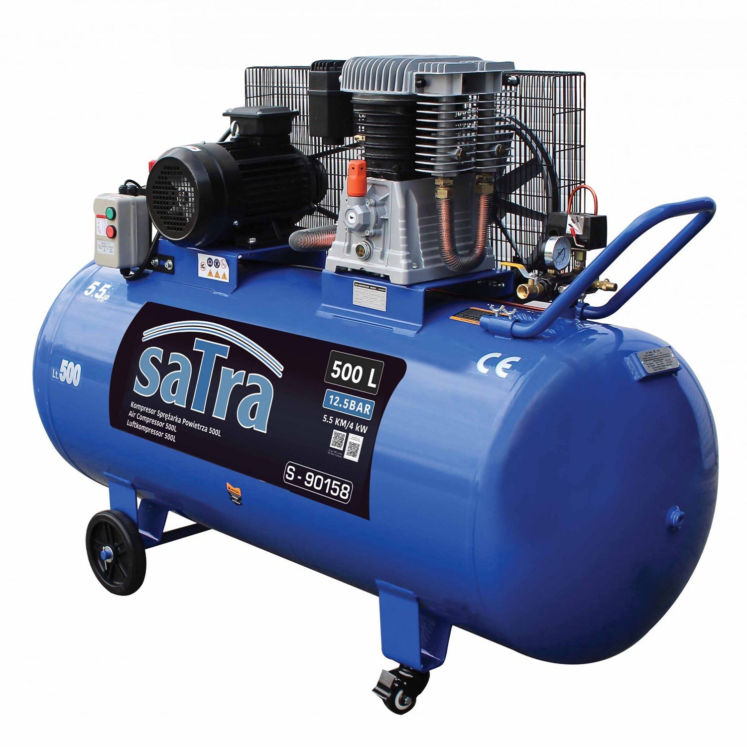 Vzduchový kompresor 500l 4kW 5,5hp 380V Satra