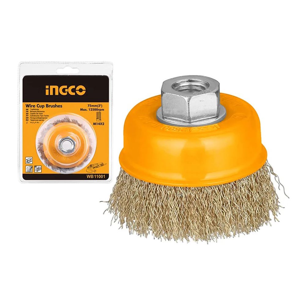 Zkrútená drôtená kefa pre uhlovú brúsku 100 mm ingco