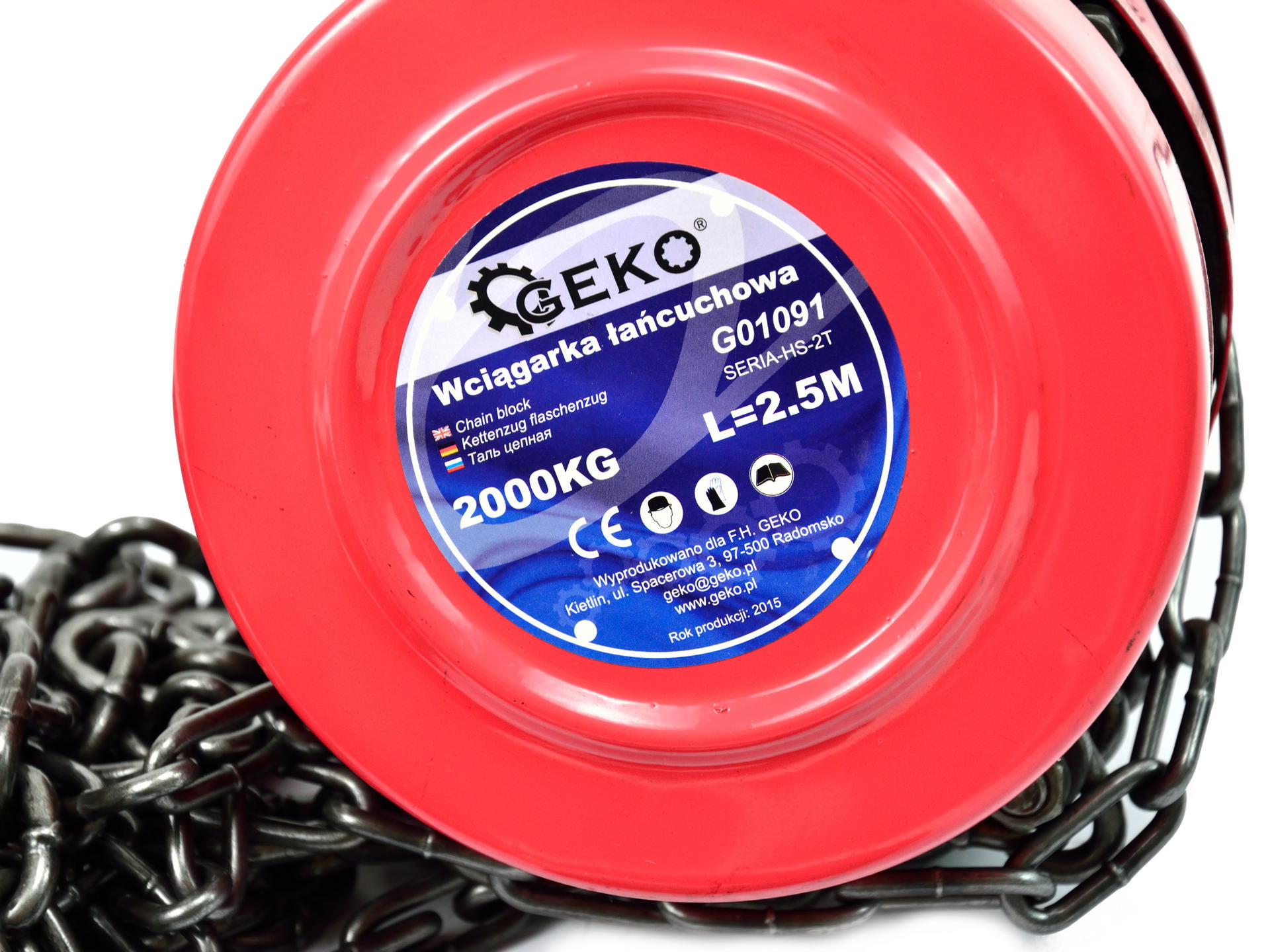 Reťazový kladkostroj 2t, 2,5m