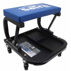 Mobilná dielenská stolička na kolieskach s odkladacou táckou na náradie, nosnosť 120kg, Satra