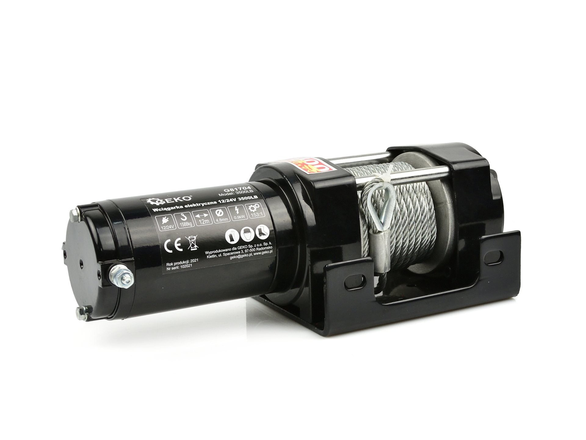 Elektrický lanový naviják 12V s diaľkovým ovládačom 3500lb, 1588kg