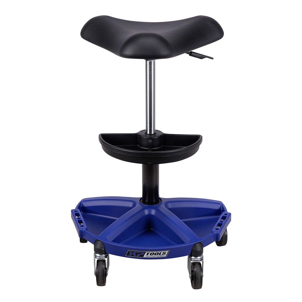 Pracovná - dielenska stolička výškovo nastaviteľná s držiakom na náradie
