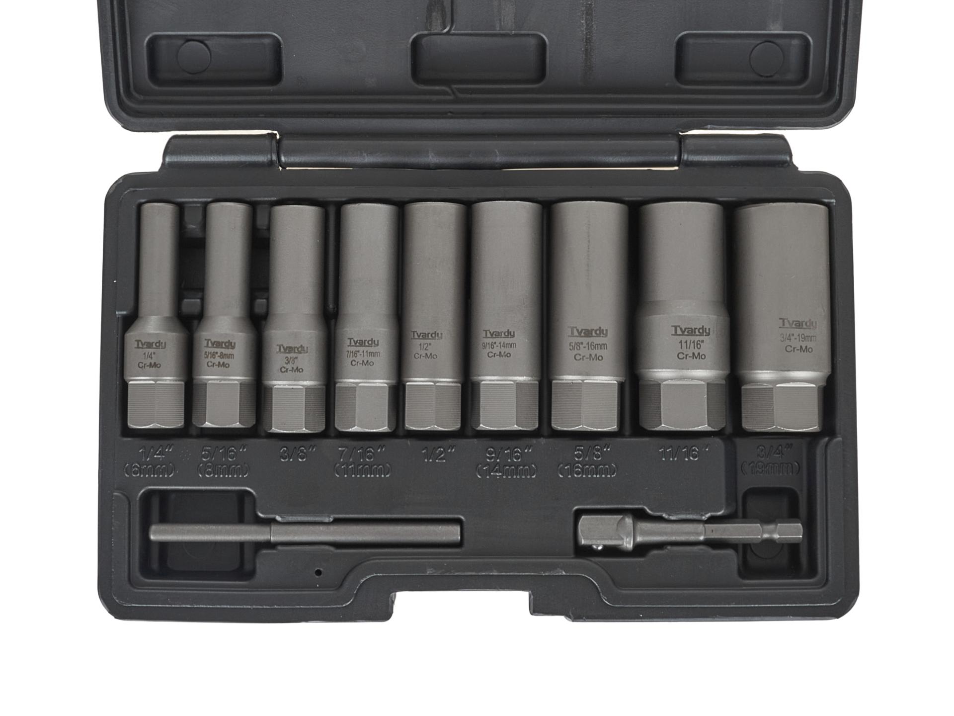 Sada dlhých nástrčiek na opotrebované skrutky 6–19 mm