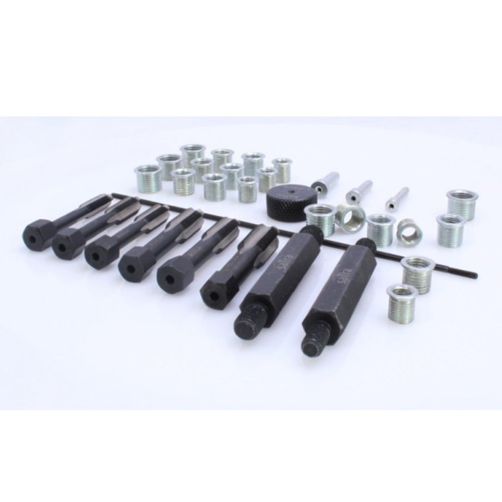 Súprava na opravu závitov žeraviacich sviečok m8, m10, m12, m14 – 33 kusov