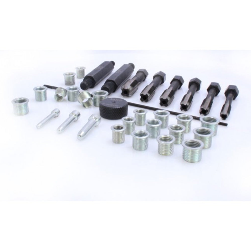 Súprava na opravu závitov žeraviacich sviečok m8, m10, m12, m14 – 33 kusov