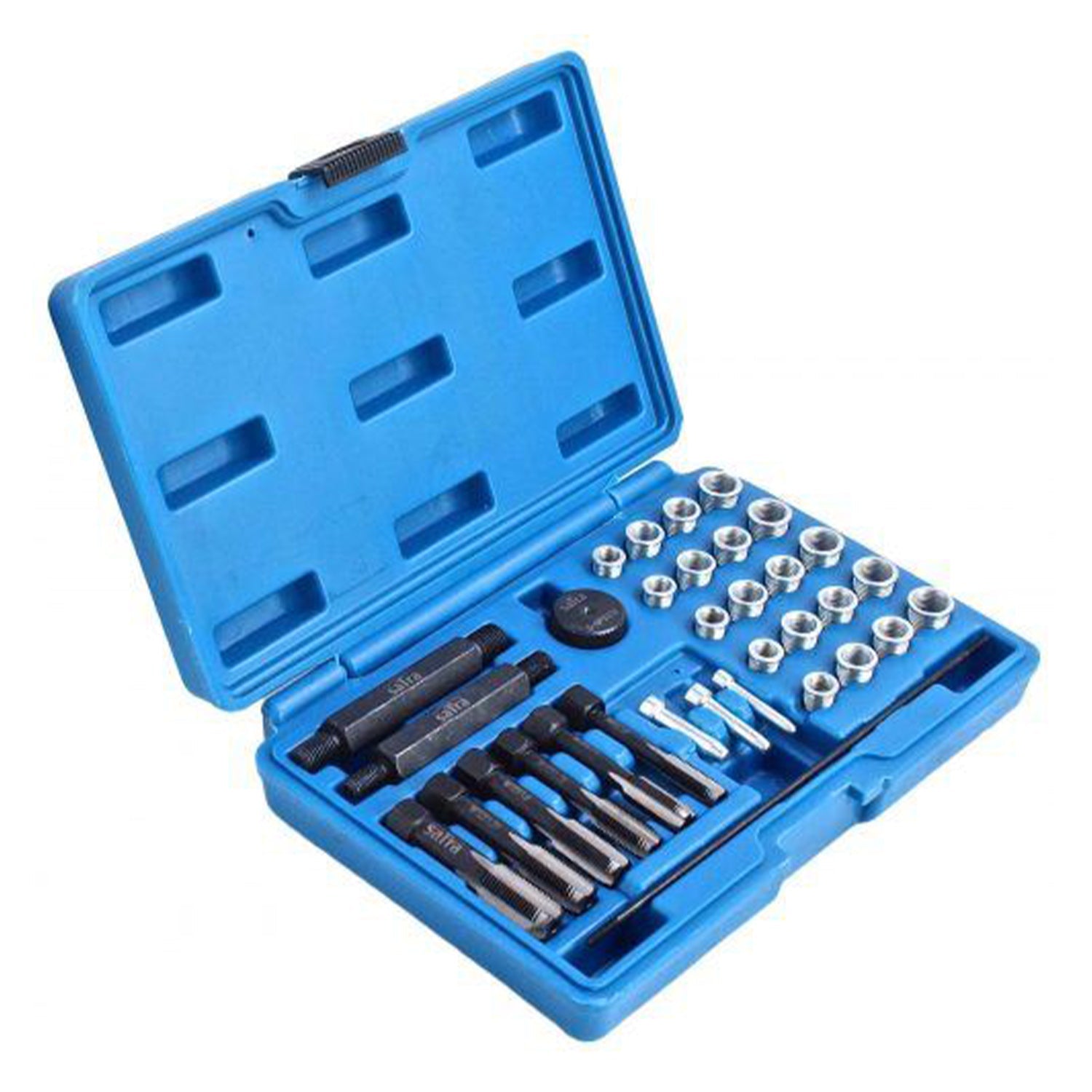 Súprava na opravu závitov žeraviacich sviečok m8, m10, m12, m14 – 33 kusov