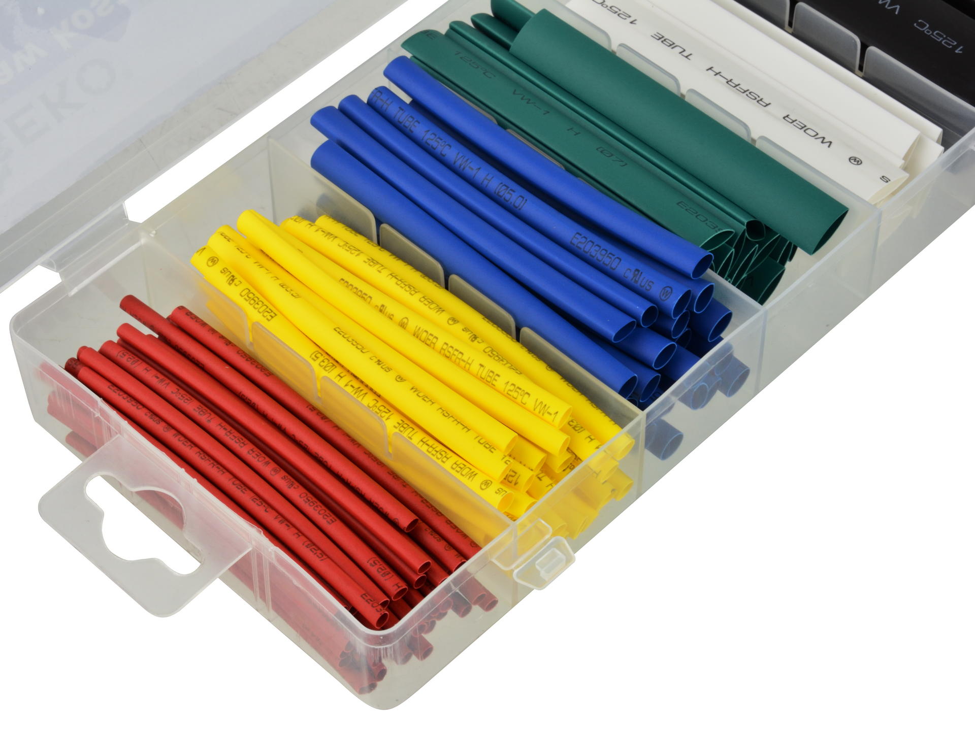 Sada teplom zmrštiteľných trubičiek 128 kusov