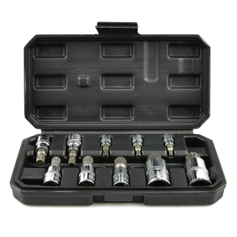 Sada nadstavcov - nástrčných hlavíc M Spline XZN bitov 1/2'' 1/4'' 10ks