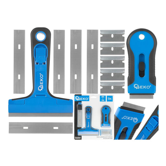 Súprava multifunkčných škrabiek na čistenie skiel a okien 12 kusov