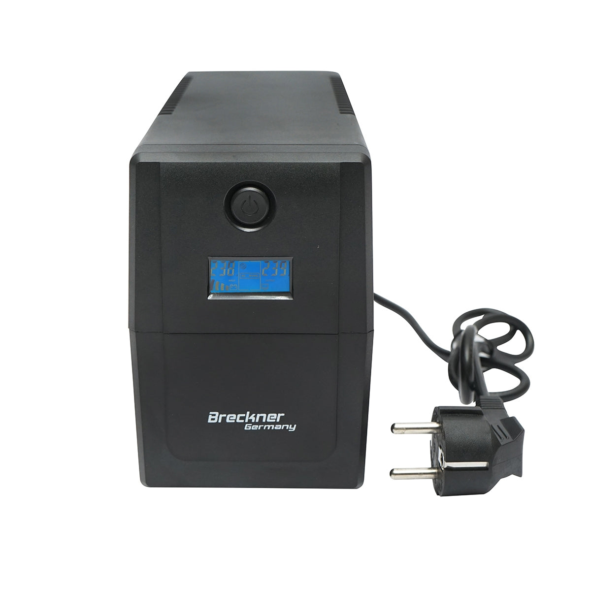 Záložný zdroj UPS 800VA/480W, batéria 9Ah, 2 zásuvky Schuko, LCD, USB, AVR Breckner Germany
