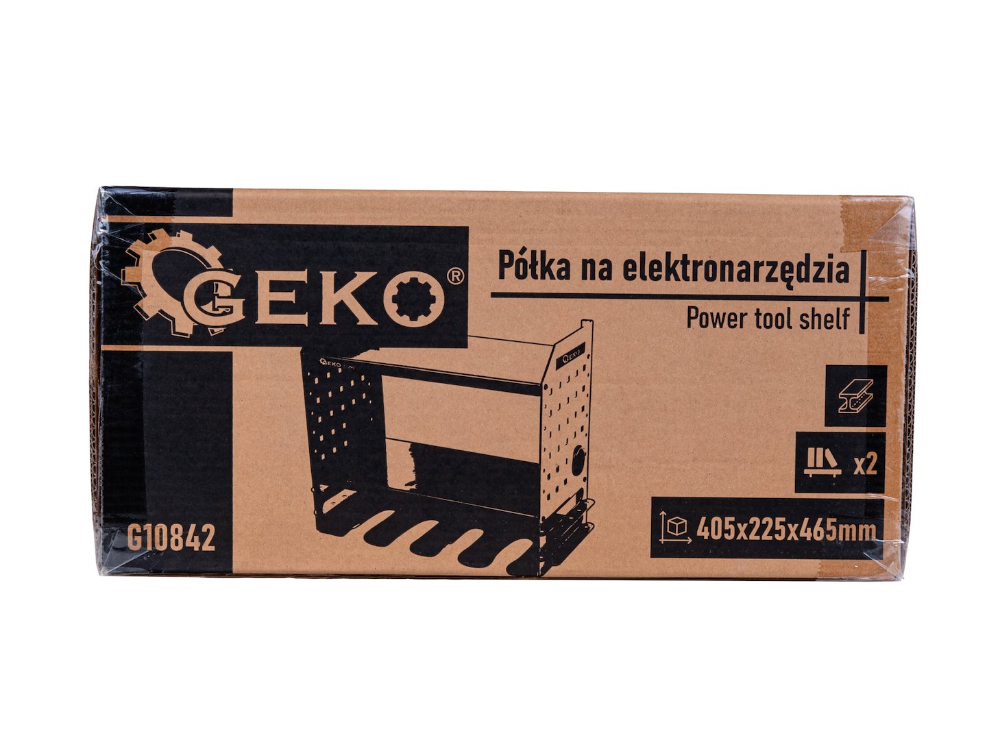 Závesná skrinka - nástenný organizér na akumulátorové náradie, s držiakom na skrutkovače, Geko