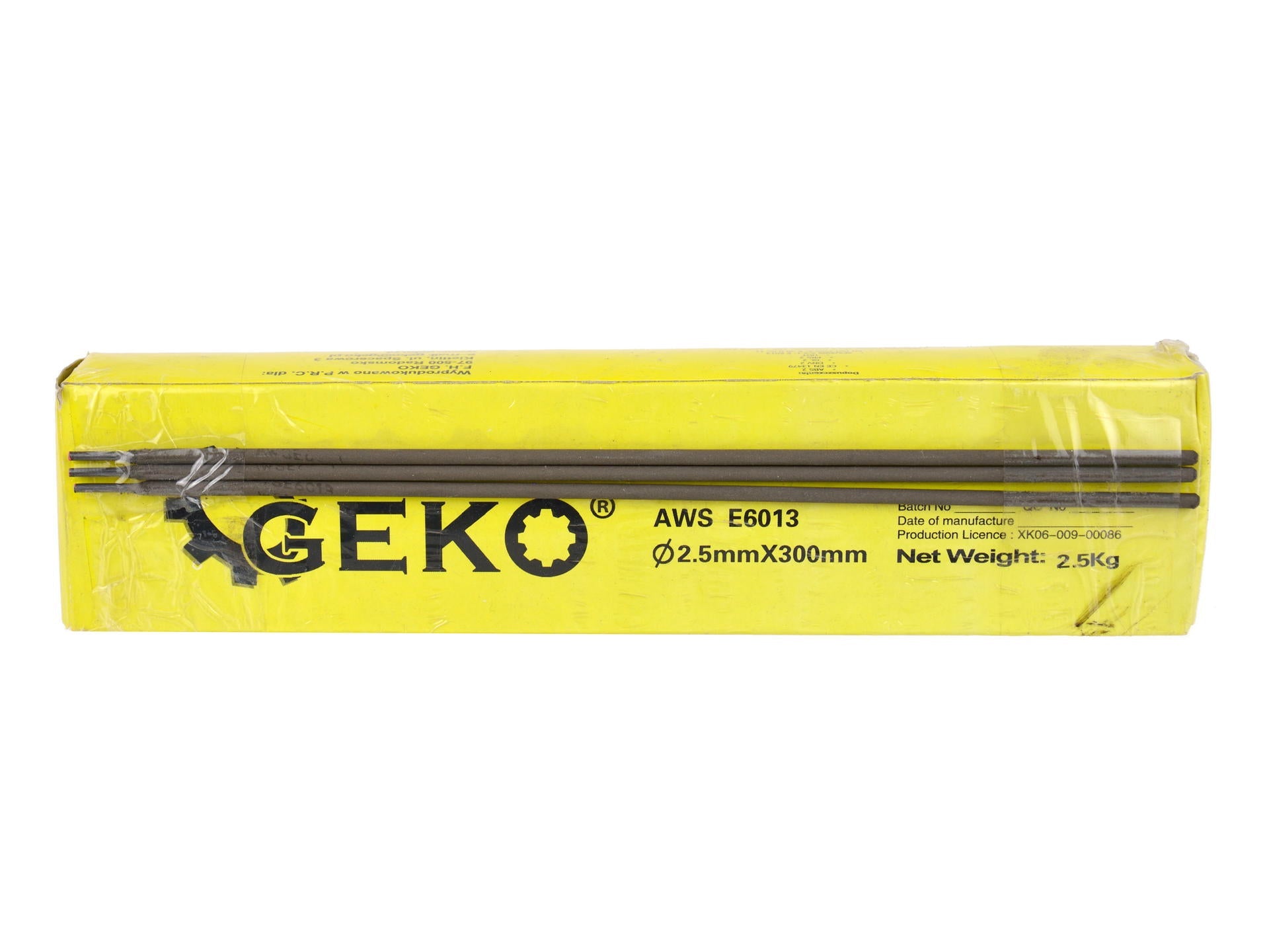 Zváracie elektródy AWS E6013 2,5mm x 300mm, rutil-celulóza