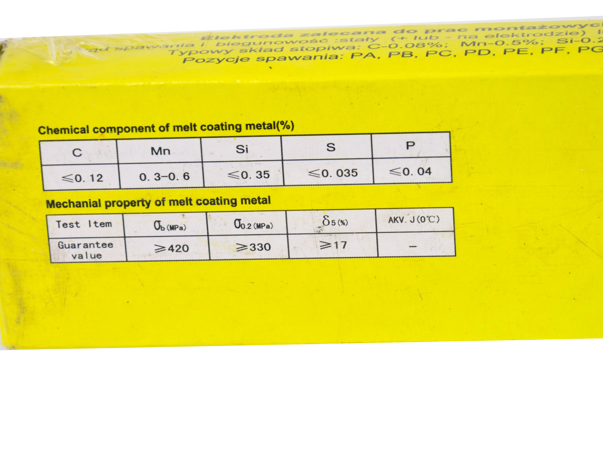 Zváracie elektródy AWS E6013 2,5mm x 300mm, rutil-celulóza