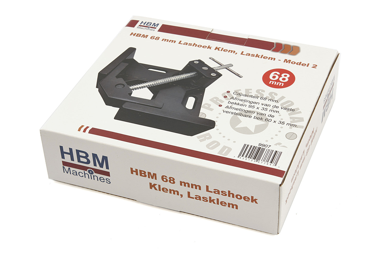 Zváračský uhlový zverák - svorka 90 stupňov, 68mm, premium, HBM Machines Holandsko