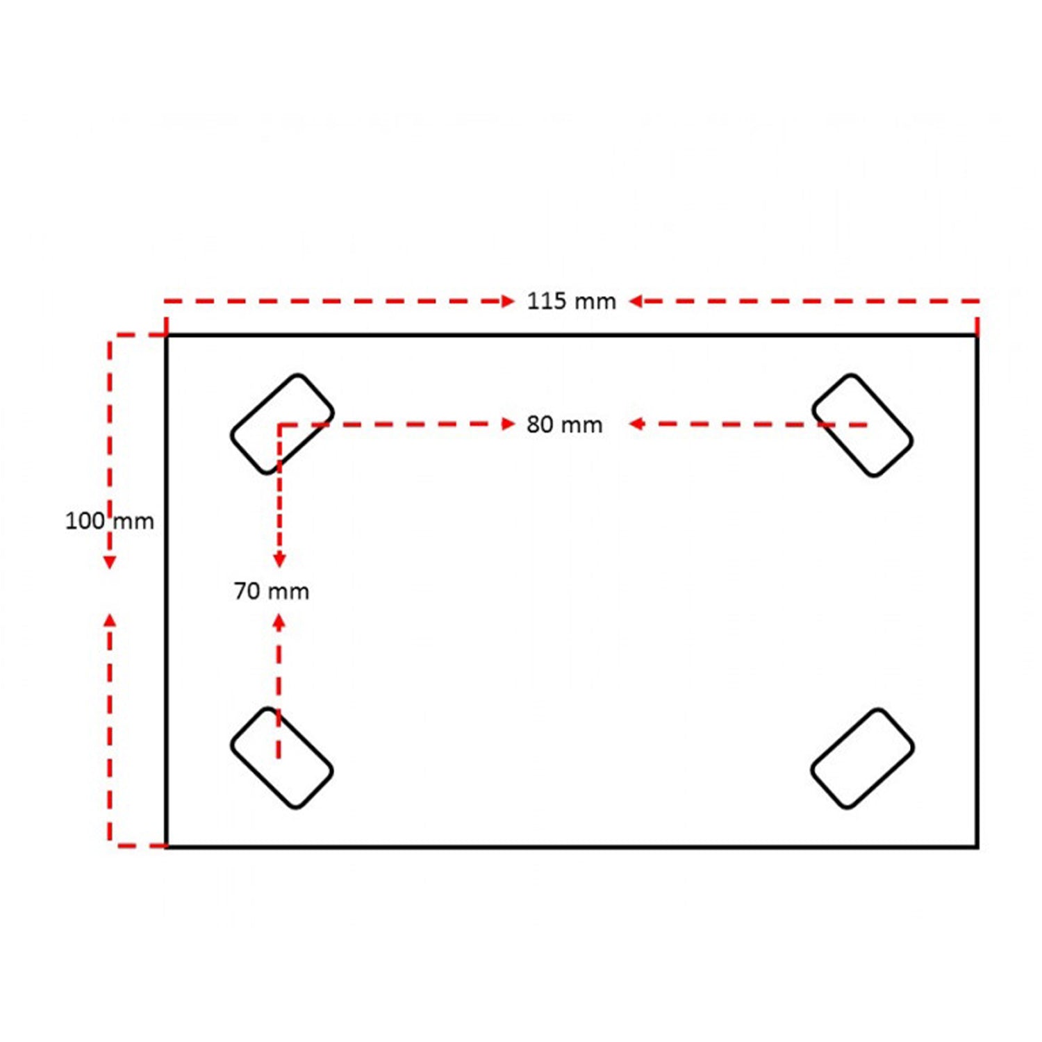 Sada 4 otočných koliesok s brzdou 150 mm 350 kg hbm